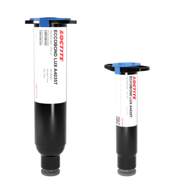 LOCTITE® ECCOBOND LUX A4035T – Photocurable acrylate adhesive for photodiode arrays and optical fiber terminations.