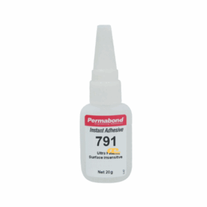 PERMABOND 791 - Fast-setting, surface-insensitive ethyl cyanoacrylate adhesive for metals, plastics, ceramics, wood