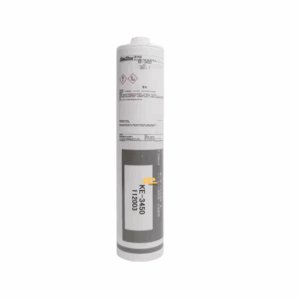Shin-Etsu KE-3450 – UL 94 V-0 silicone adhesive/sealant for gasketing and electronic sealing.