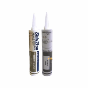 Shin-Etsu KE-347 silicone adhesive offers self-leveling sealing and durable bonding for electronics and gasketing applications.