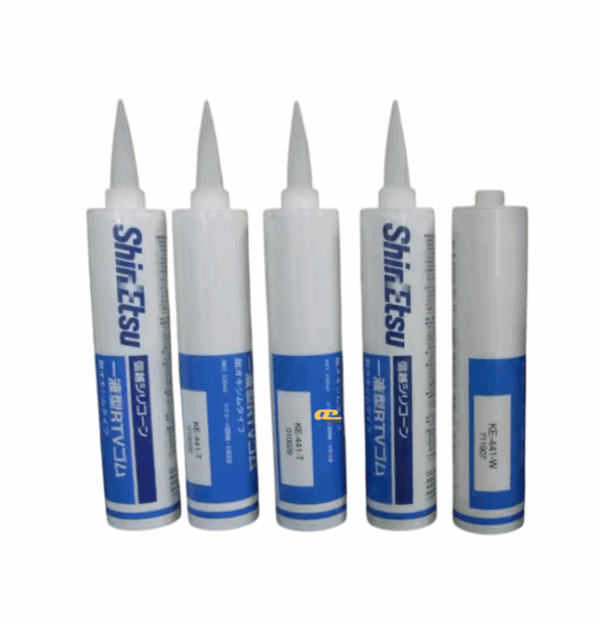 Shin-Etsu KE-441 silicone adhesive delivers reliable self-leveling sealing for electronics and gasketing with durable elastomeric bonding.