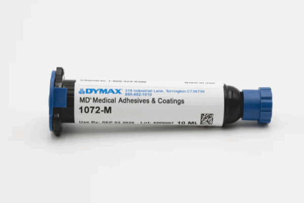 Dymax MD® 1072-M adhesive for bonding medical plastics, metals, and glass in critical healthcare devices