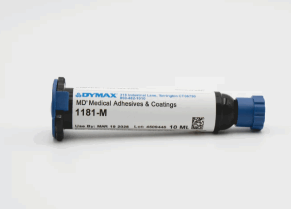 Dymax MD® 1181-M adhesive for medical device bonding of plastics, metals, and glass substrates