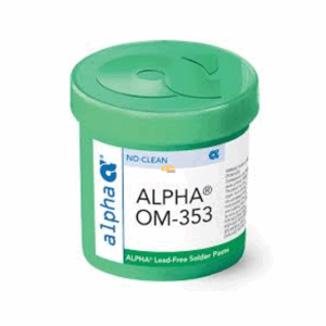 MacDermid Alpha OM-353 solder paste – engineered for advanced fine-pitch SMT and complex PCB assemblies, providing wide reflow process window, superb wetting, and robust electrochemical reliability under demanding conditions.