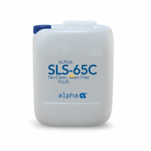 Alpha SLS-65C flux – specially formulated for selective and wave soldering, delivering superior wetting, excellent hole-fill, and high surface insulation resistance, ensuring reliable solder joints on complex PCB assemblies.