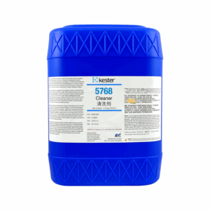 Kester 5768 cleaner – specialized electronic cleaning solution designed to effectively remove rosin, no-clean, and other flux residues while maintaining material compatibility, ensuring long-term reliability and cleanliness of PCB assemblies.