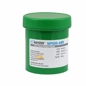 Kester NP505-HR solder paste – formulated for high-reliability SMT assembly, delivering consistent printability, strong wetting, and robust electrochemical performance to ensure durable solder joints on fine-pitch, high-density electronic assemblies.