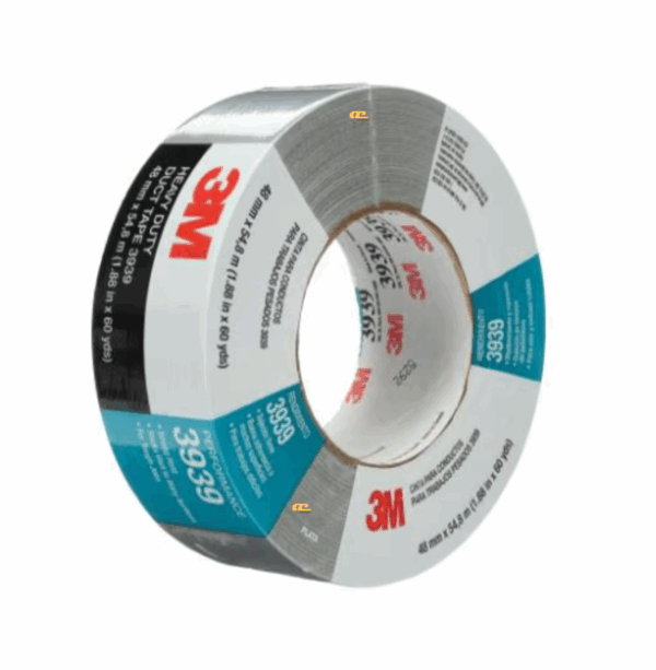 3M™ Heavy Duty Duct Tape 3939 - Rubber adhesive duct tape - splicing, sealing, patching, masking, bundling, industrial repair