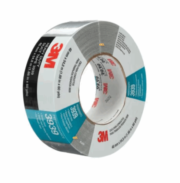 3M™ Heavy Duty Duct Tape 3939 - Rubber adhesive duct tape - splicing, sealing, patching, masking, industrial repair