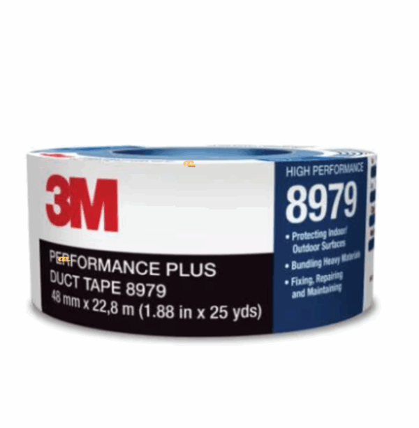 3M™ Performance Plus Duct Tape 8979 - Rubber adhesive polyethylene/cloth tape - HVAC, containment, construction, military, repair