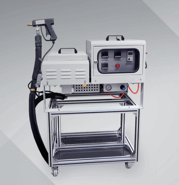 ALPHA 120J – Benchtop low pressure molding with handheld dispensing for PCB and electronics encapsulation