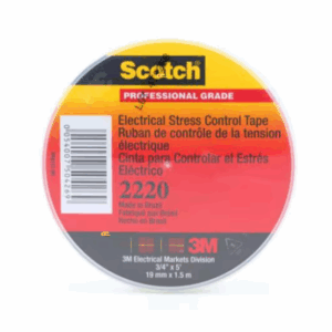 Scotch® Electrical Stress Control Tape 2220 - High voltage terminations, joints, reducing stress concentration in cables