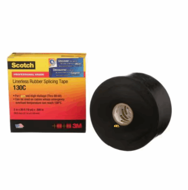 Scotch® Linerless Rubber Splicing Tape 130C - Rubber adhesive - Cable splicing, insulation, electrical and mechanical protection