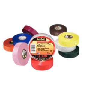 3M™ Scotch® Vinyl Electrical Tape 35 - Rubber-resin adhesive - Electrical maintenance, insulation, phase identification, color-coding, safety marking