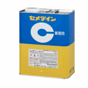 CEMEDINE 201F – Solvent-based adhesive for bonding soft PVC, rubber, foams, metals, and boards.