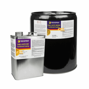 Fine-L-Kote™ SRV Silicone Coating – Clear, moisture- and abrasion-resistant conformal coating for PCBs and electronics.